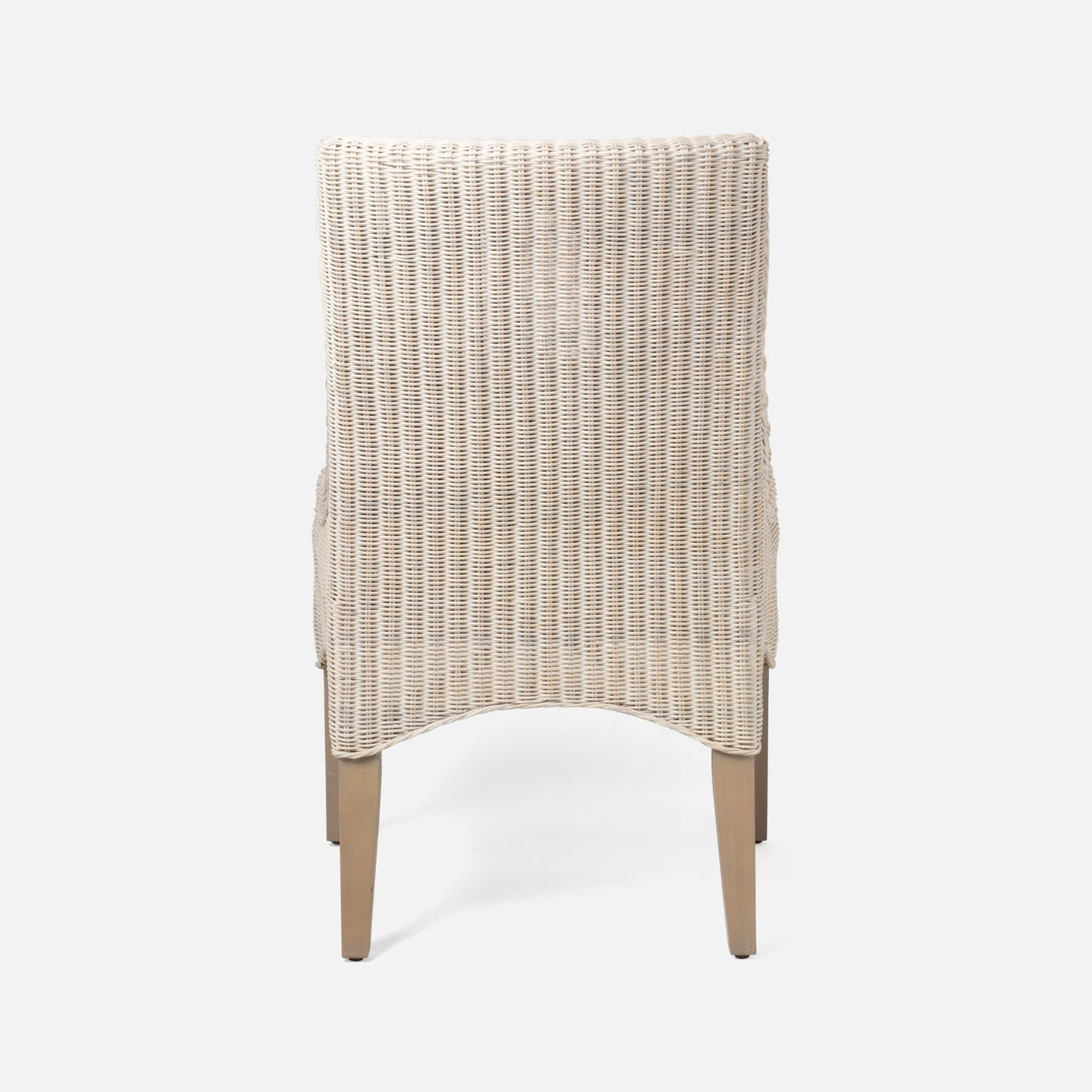 CHAIR DINING WHITE WICKER