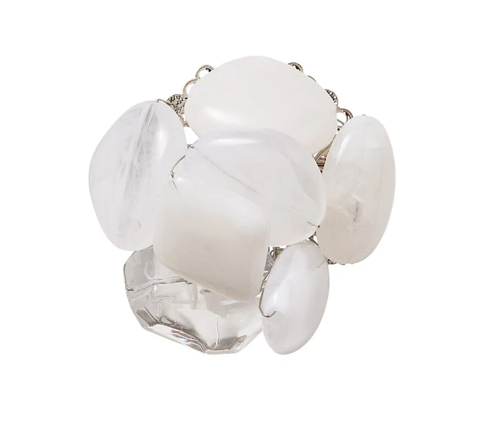 NAPKIN RING SEA STONE IN WHITE #76163