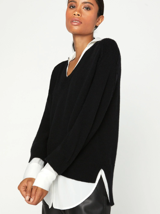 BROCHU WALKER PULLOVER V-NECK LAYERED (Available in Sizes and Colors)