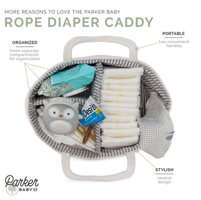 PARKER BABY CADDY DIAPER ROPE GRAY