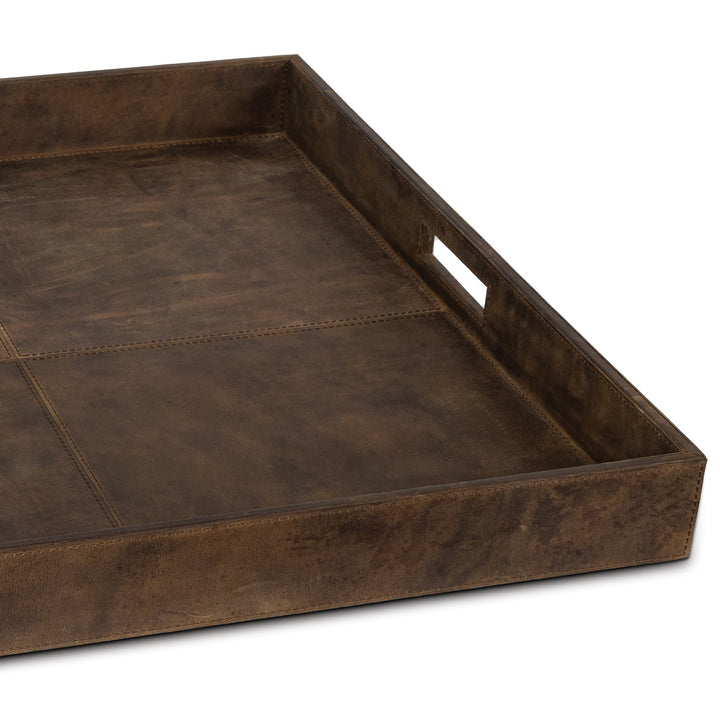 TRAY LEATHER SQUARE
