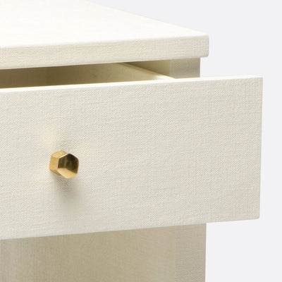 NIGHTSTAND WHITE BELGIAN LINEN