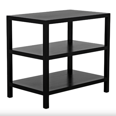 SIDE TABLE 2 SHELF BLACK