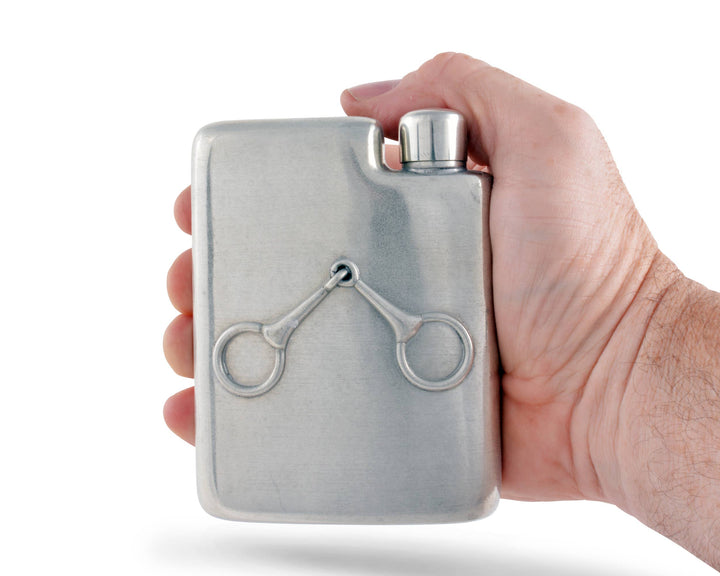 FLASK EQUESTRIAN PEWTER