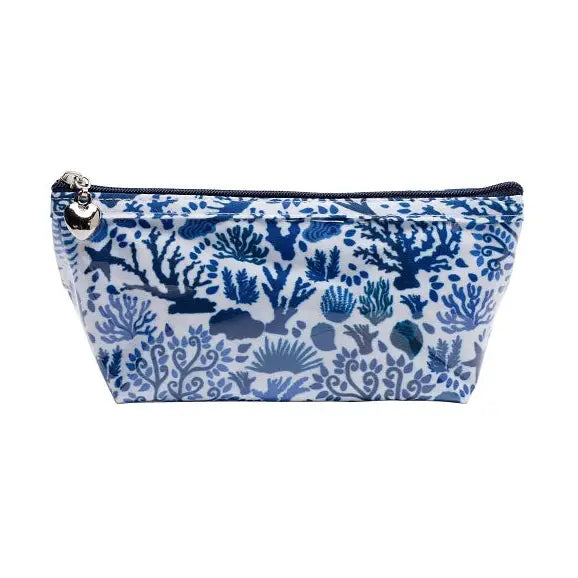 COSMETIC BAG SEASHELLS BLUE XS