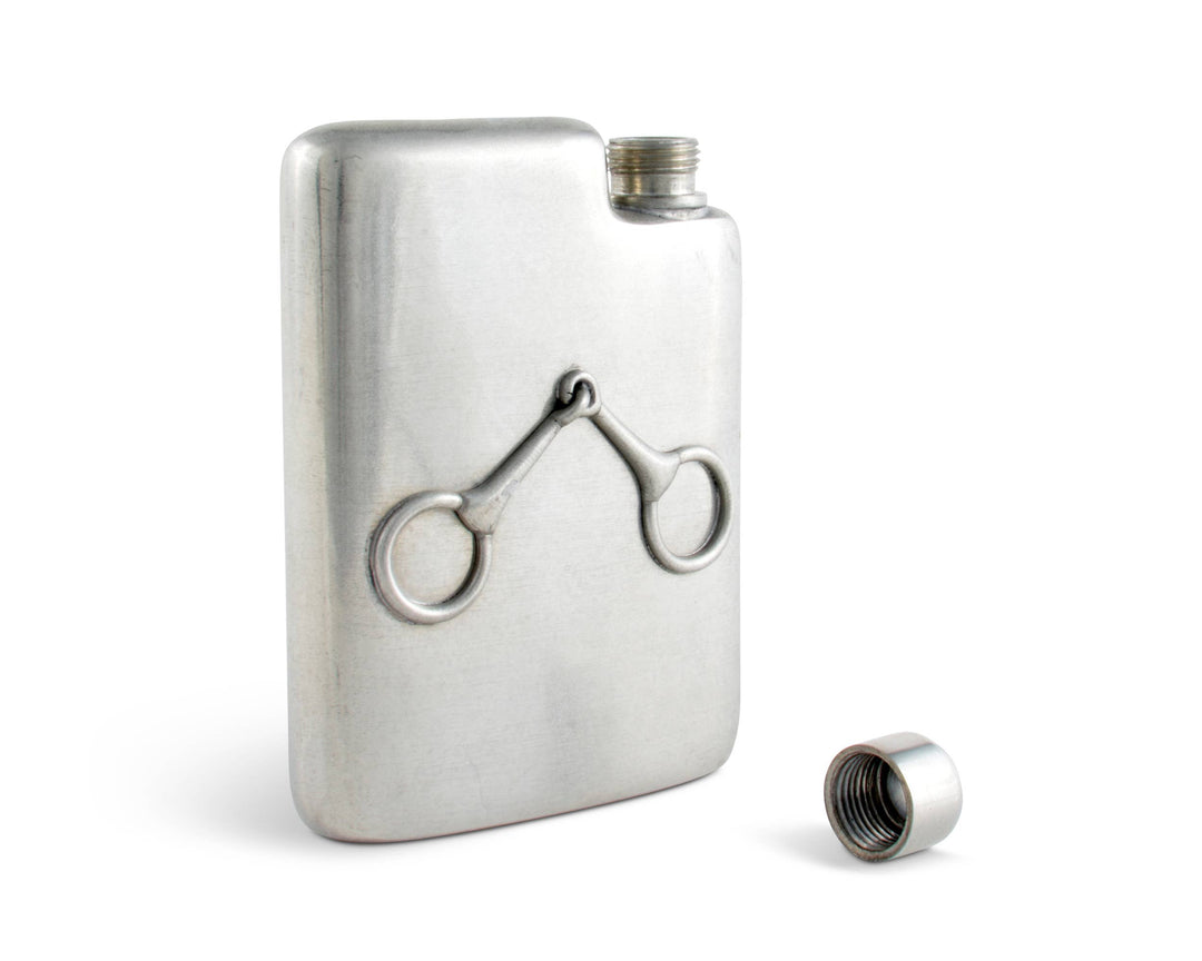 FLASK EQUESTRIAN PEWTER