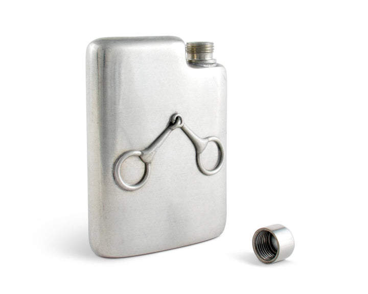 FLASK EQUESTRIAN PEWTER