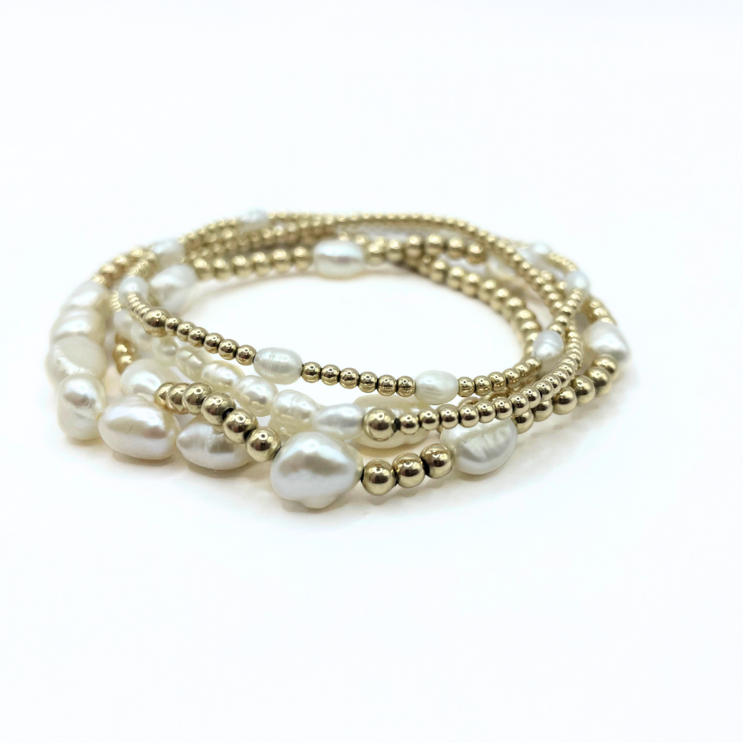 BRACELET ROW PEARL GOLD 14K