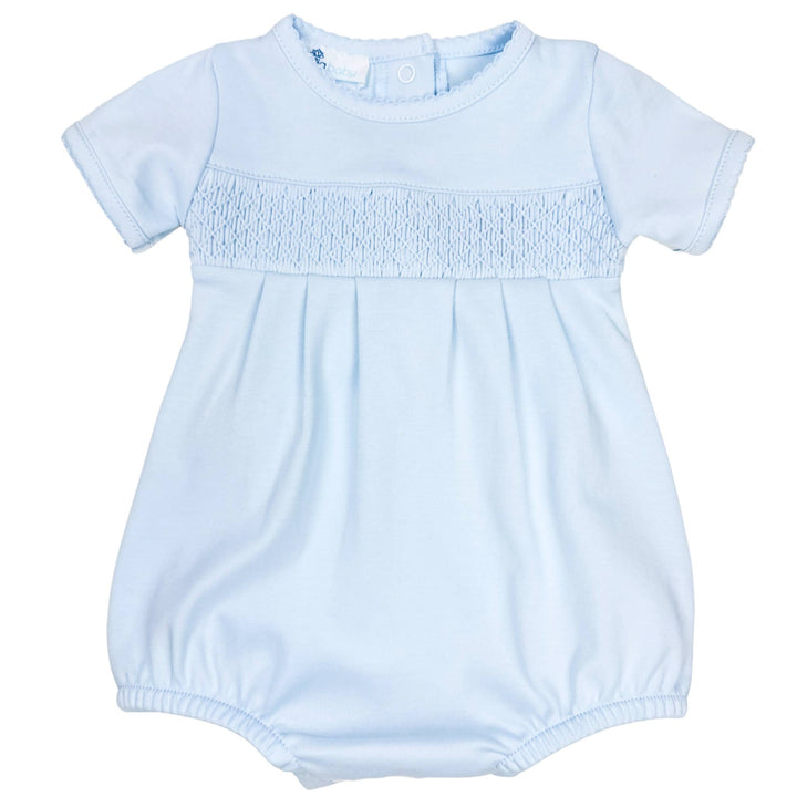 ROMPER SMOCKED BUBBLE BLUE