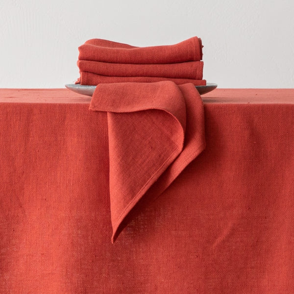 NAPKIN ORANGE LINEN 20"