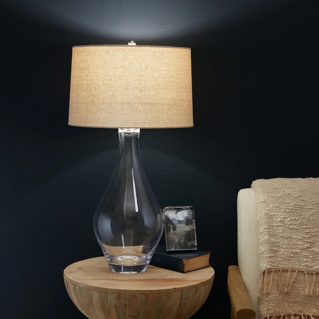 LAMP GLASS WARREN WITH SHADE LARGE #41267