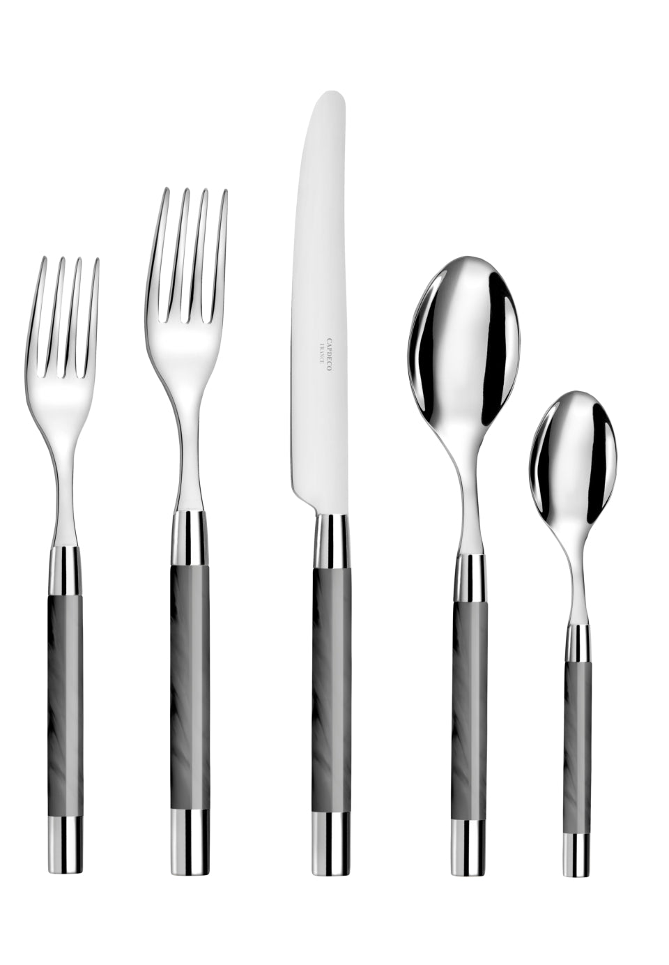 FLATWARE 5-PIECE SET GREY (NRD)