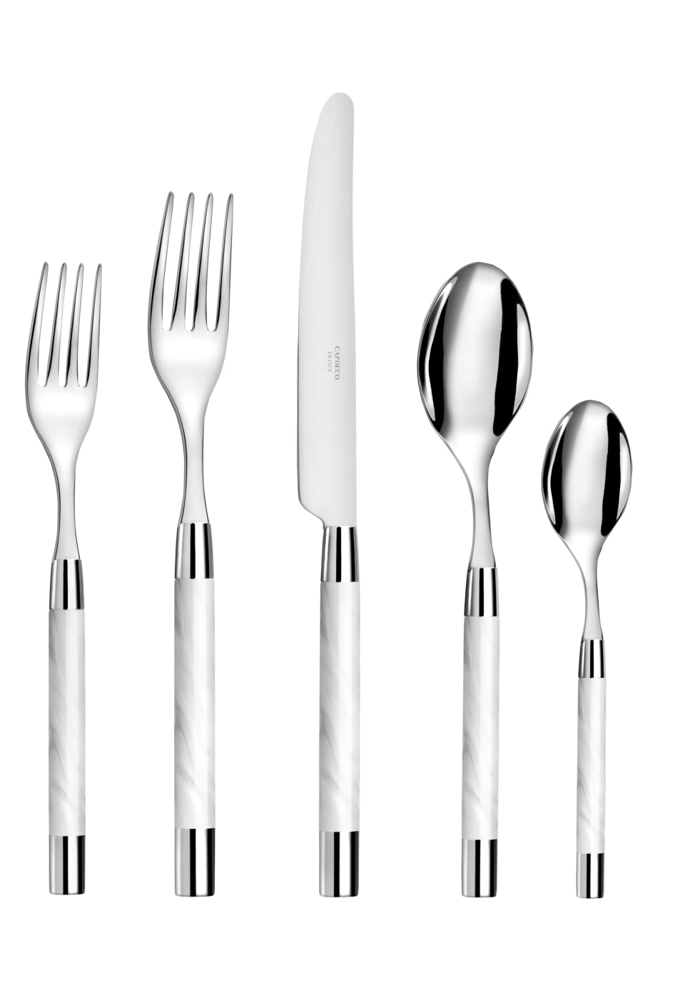 FLATWARE 5-PIECE SET CONTY WHITE