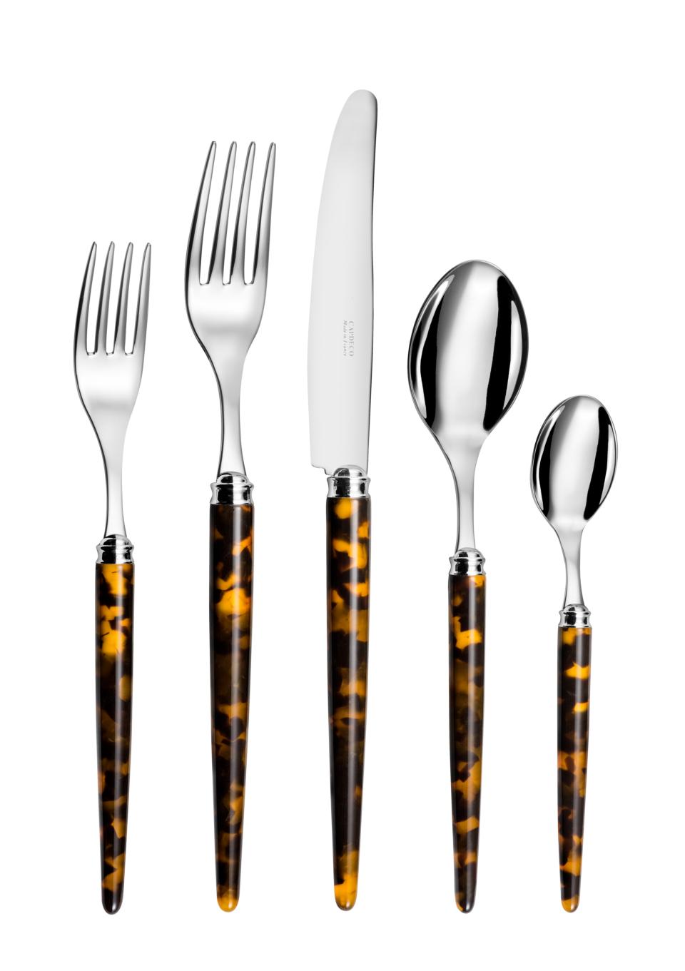 FLATWARE 5-PIECE SET TORTOISE