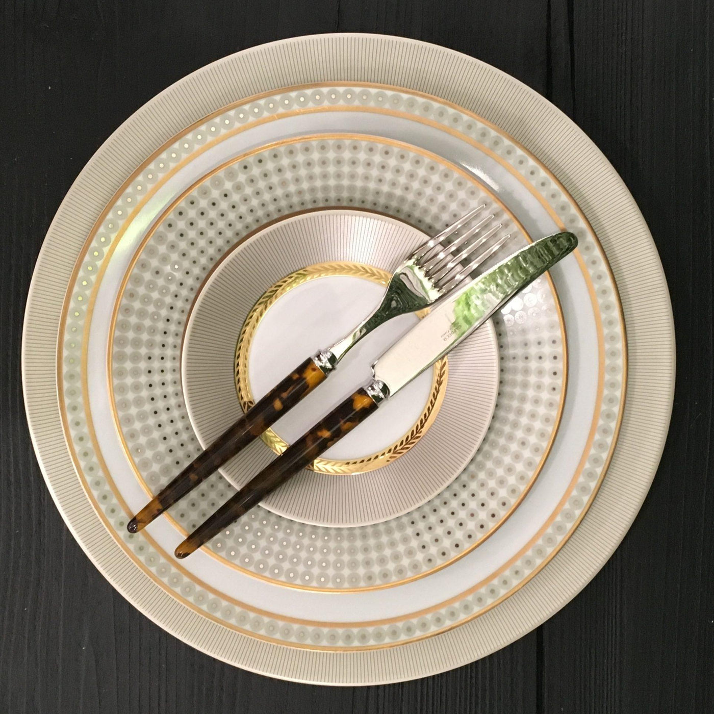 FLATWARE 5-PIECE SET TORTOISE