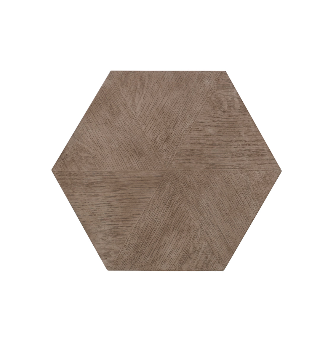CASA BELLA HEXAGONAL CHAIRSIDE TABLE - TIMBER GREY #41609
