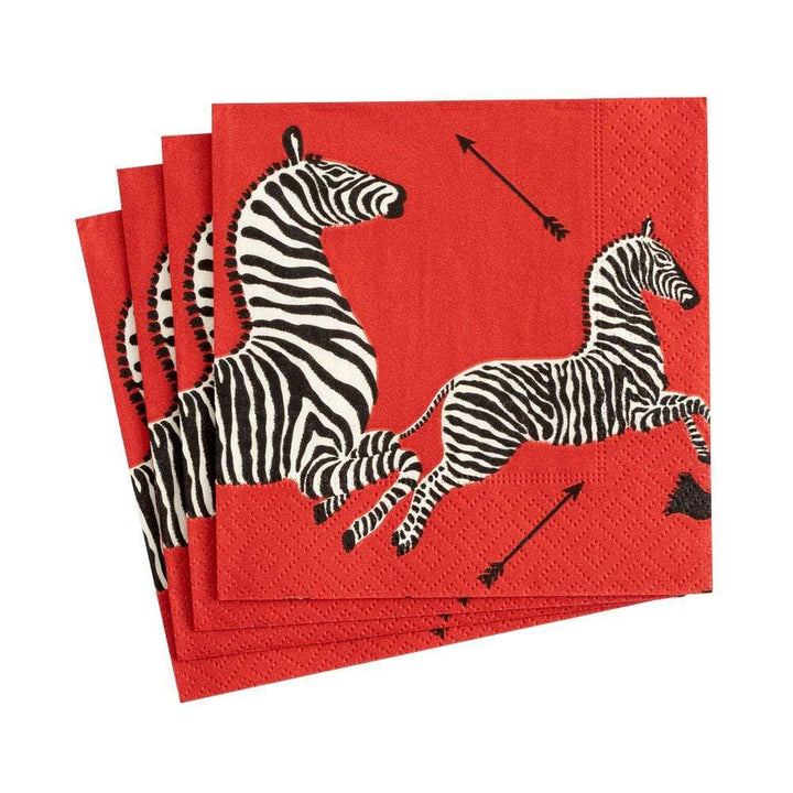 NAPKIN COCKTAIL PAPER ZEBRAS