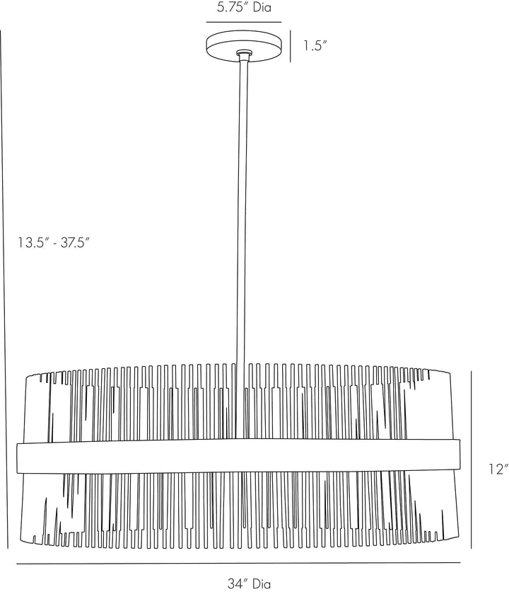 CHANDELIER DRUM BRASS TUBE WITH BRONZE BAND #42159