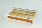 DOMINO SET LUCITE GOLD
