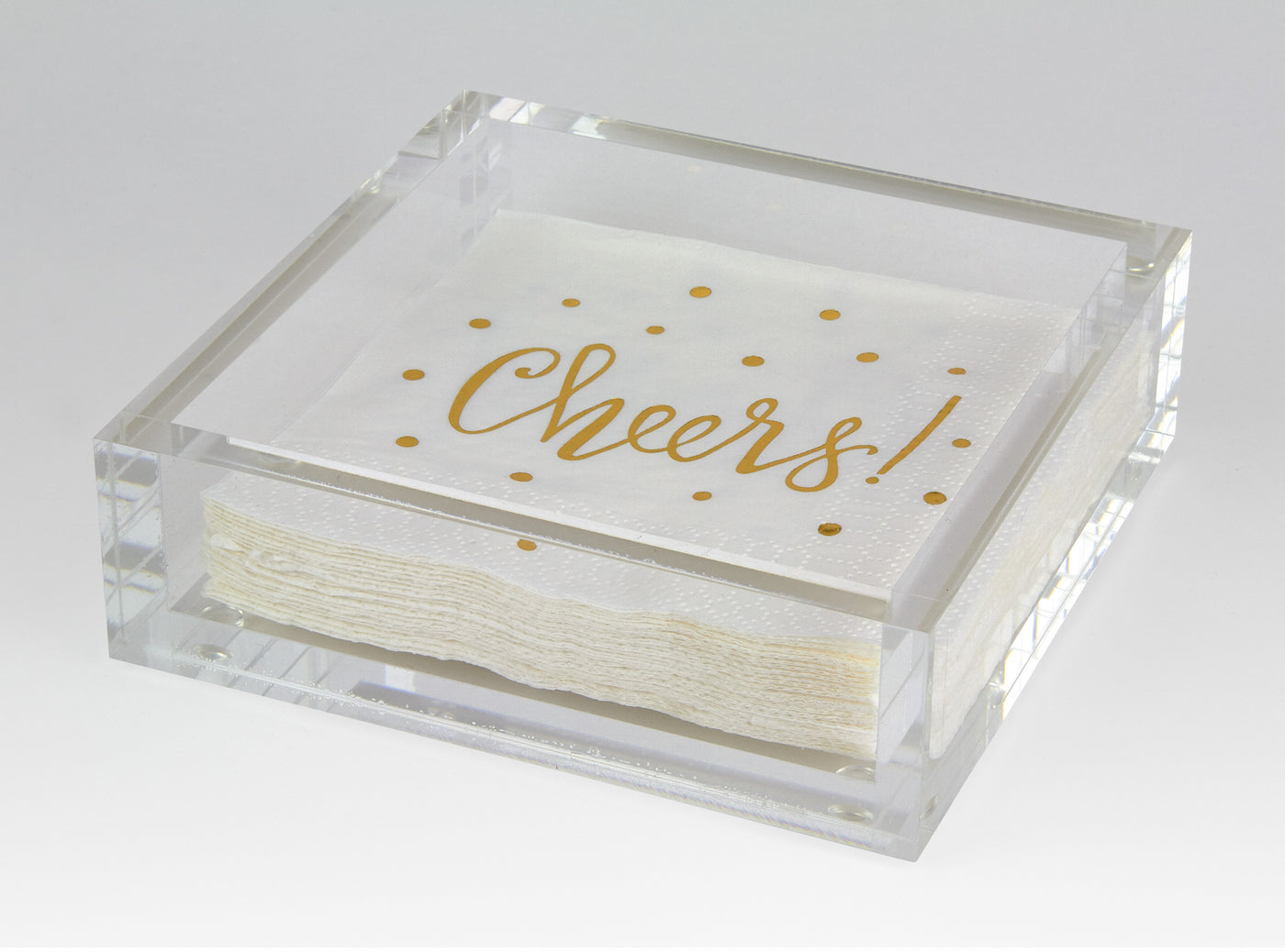 TRAY COCKTAIL NAPKIN LUCITE
