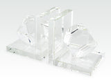 BOOKENDS CRYSTAL GLASS S/2