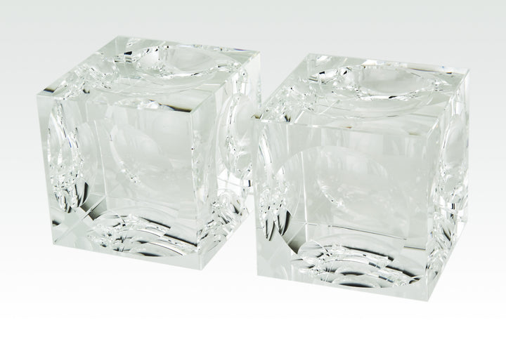 BOOKENDS CRYSTAL CUBE S/2 #42391