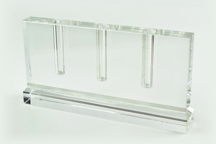 VASE BUD CRYSTAL 3-HOLE #42405