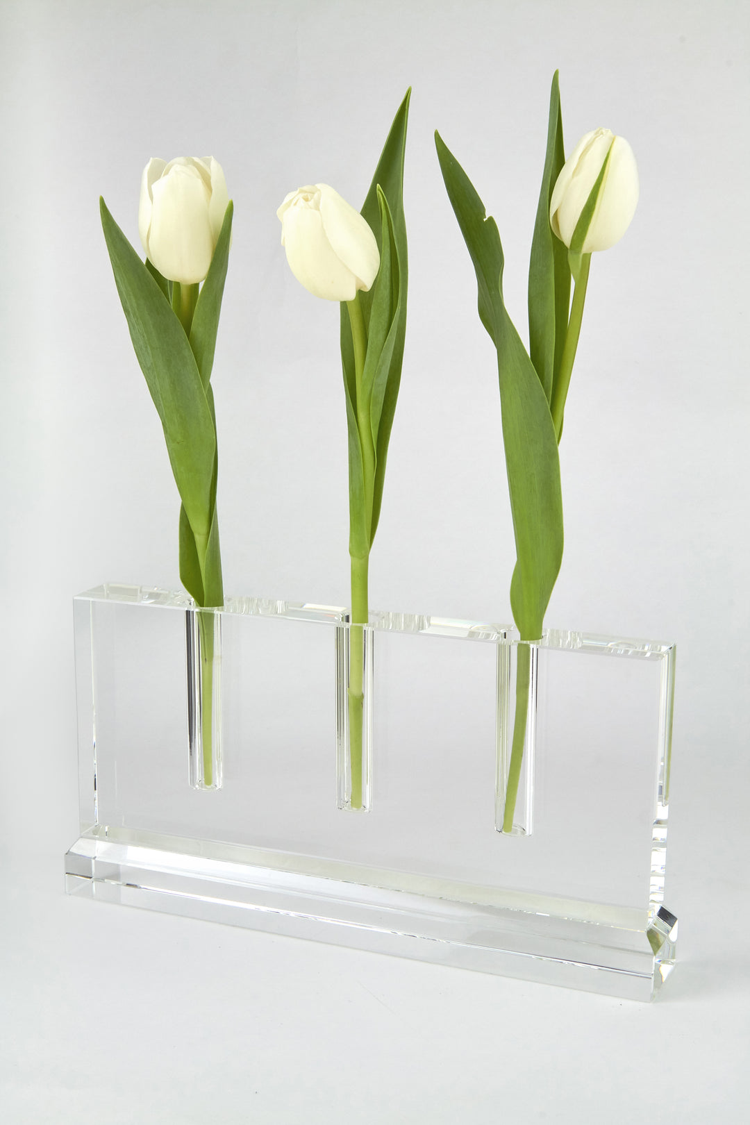 VASE BUD CRYSTAL 3-HOLE #42405