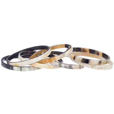 BANGLE HORN NARROW FLAT EDGE