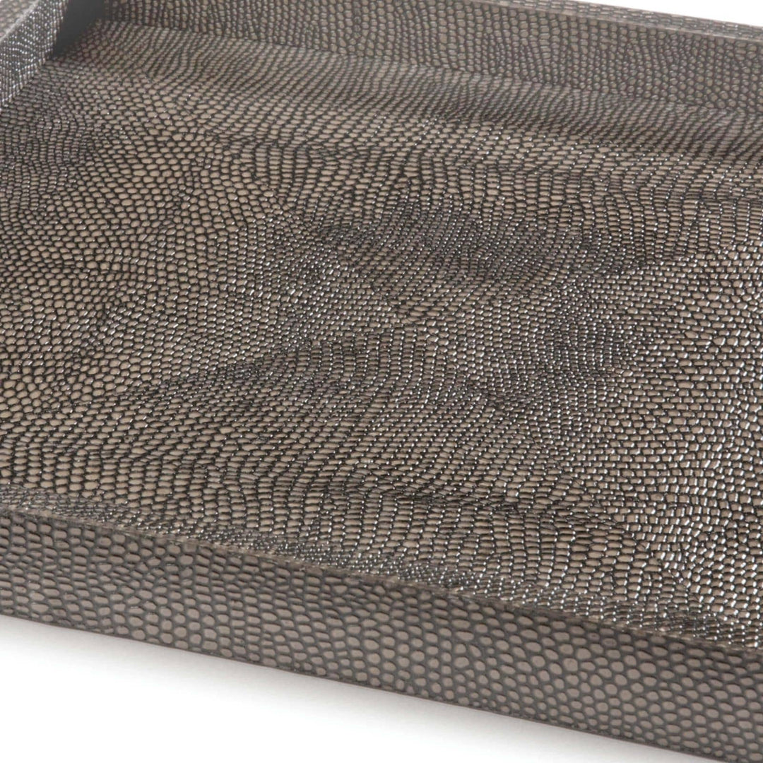 TRAY BROWN SNAKE SHAGREEN SQUARE #42750