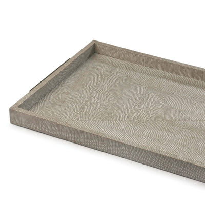 TRAY IVORY GREY SNAKE SHAGREEN RECTANGLE #42763