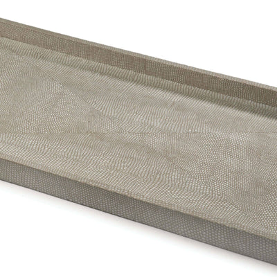 TRAY IVORY GREY SNAKE SHAGREEN RECTANGLE #42763