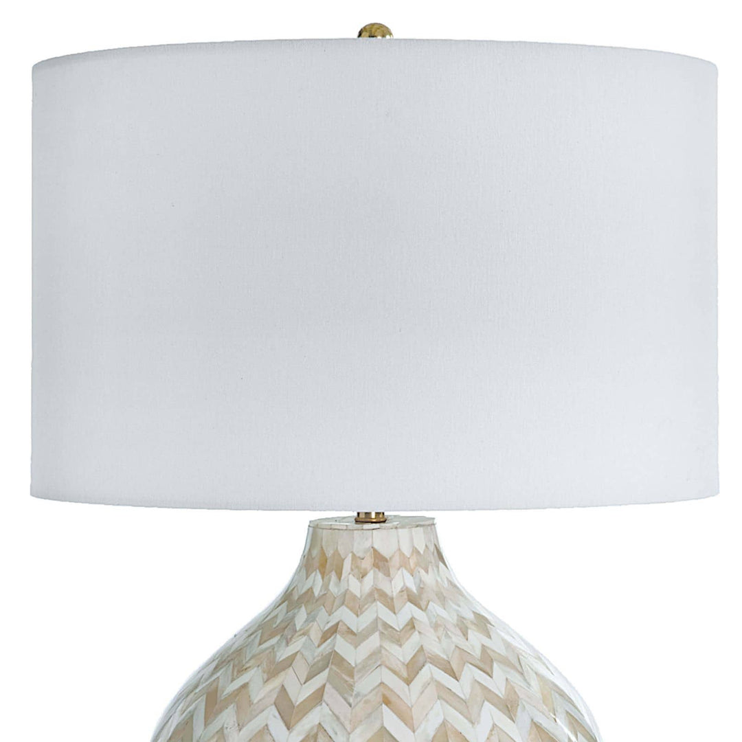 TABLE LAMP CHEVRON NATURAL BONE #42773