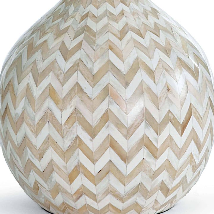 TABLE LAMP CHEVRON NATURAL BONE #42773