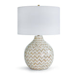 TABLE LAMP CHEVRON NATURAL BONE
