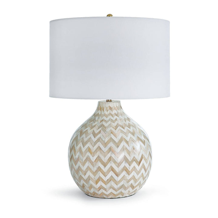 TABLE LAMP CHEVRON NATURAL BONE #42773