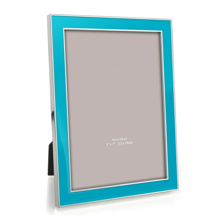 FRAME AQUA BLUE ENAMEL & SILVER