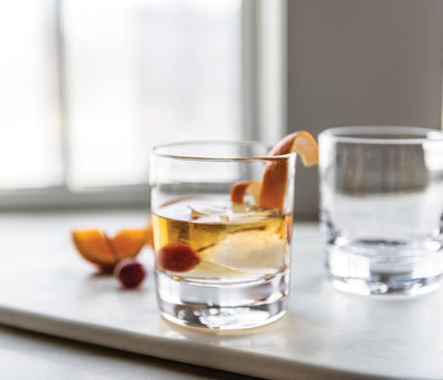 SIMON PEARCE GLASS DOUBLE OLD-FASHIONED ASCUTNEY