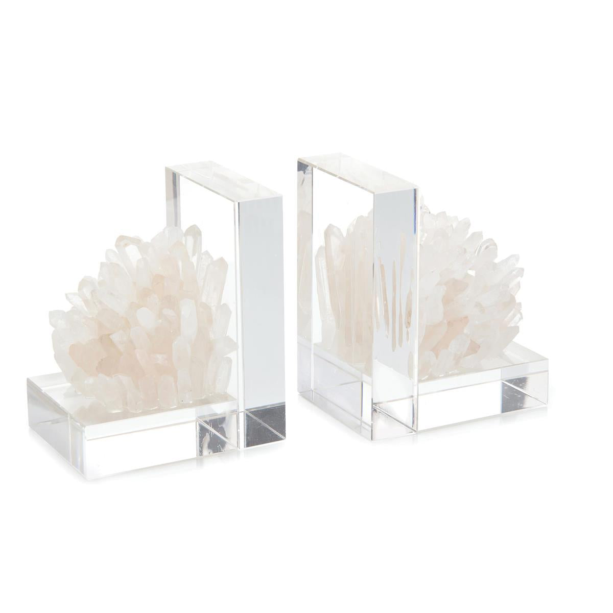 BOOKENDS QUARTZ CRYSTAL - SET OF 2