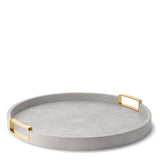TRAY ROUND CARINA SHAGREEN DOVE SM
