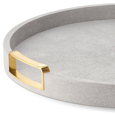TRAY ROUND CARINA SHAGREEN DOVE SM #44464