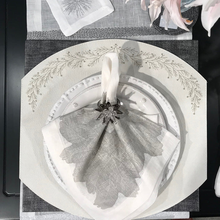 NAPKIN SPRUCE SILVER #45007
