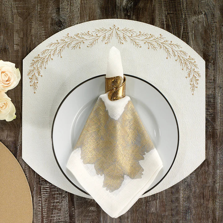 NAPKIN SPRUCE ANTIQUE GOLD