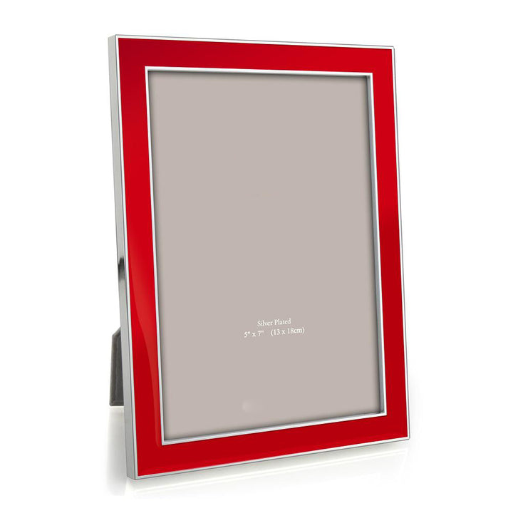 FRAME RED ENAMEL & SILVER