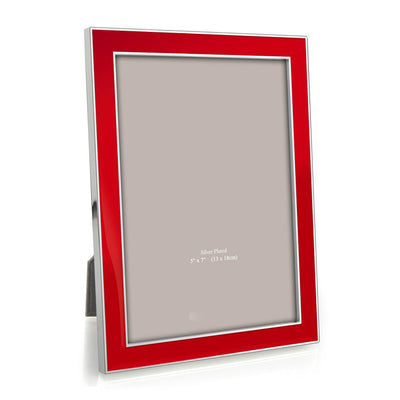 FRAME RED ENAMEL & SILVER (Available in 2 Sizes)
