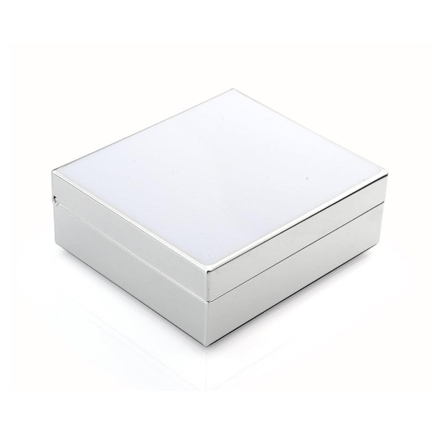 BOX WHITE & SILVER 4" (NR)