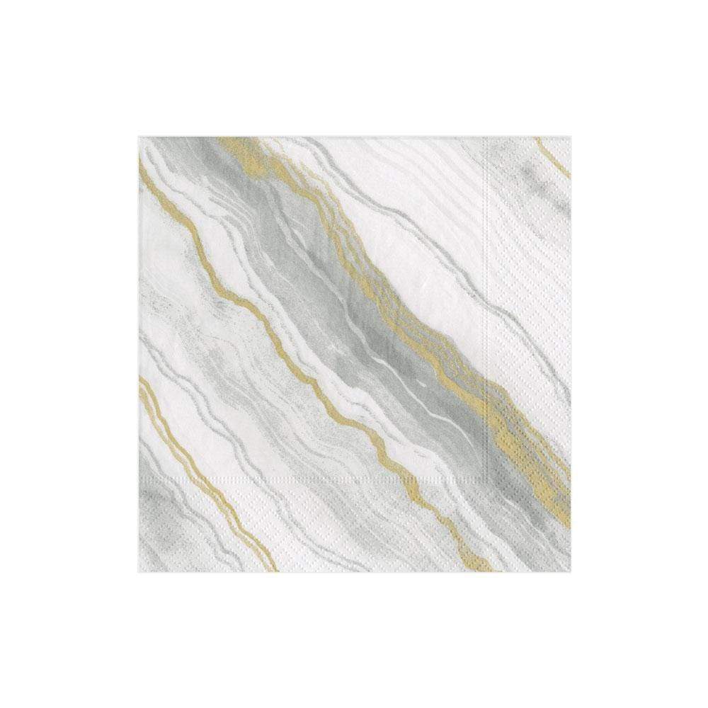 NAPKIN COCKTAIL MARBLE GREY