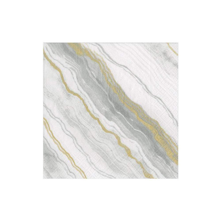 NAPKIN COCKTAIL MARBLE GREY