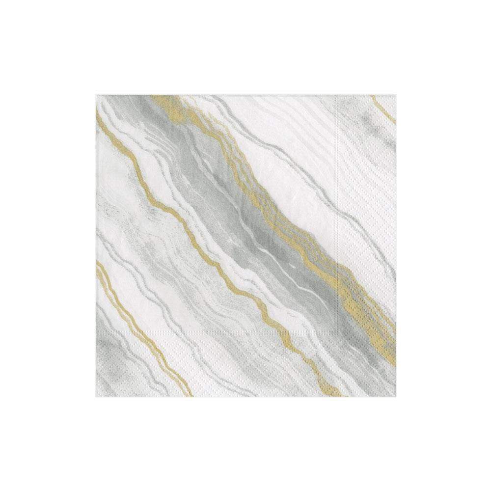 NAPKIN COCKTAIL MARBLE GREY #45497