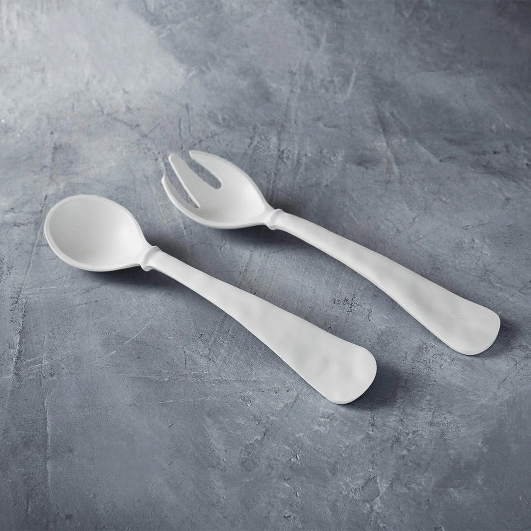 SALAD SERVERS S/2 NUBE WHITE #45846